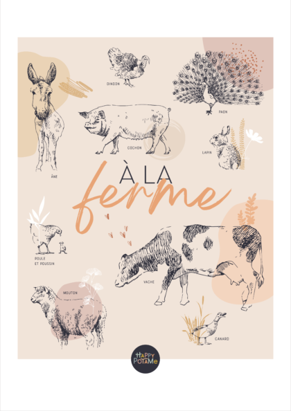 Affiche Animaux De La Ferme