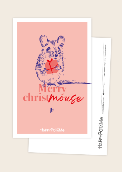Carte "Merry ChristMouse"