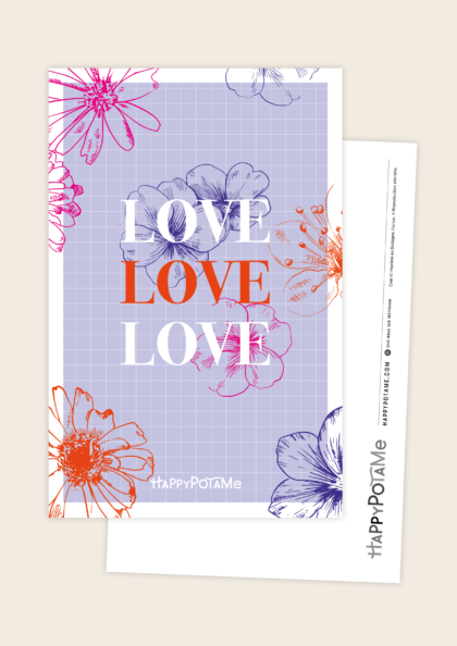 Carte "LOVE LOVE LOVE"