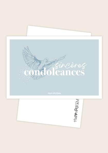 Carte "Sincères condoléances"