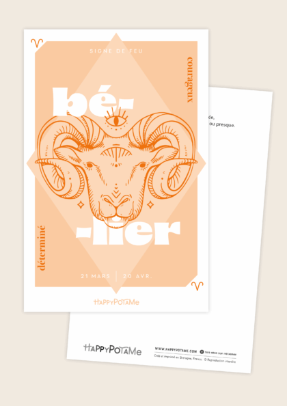 Carte zodiaque Bélier