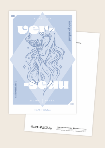 Carte zodiaque Verseau