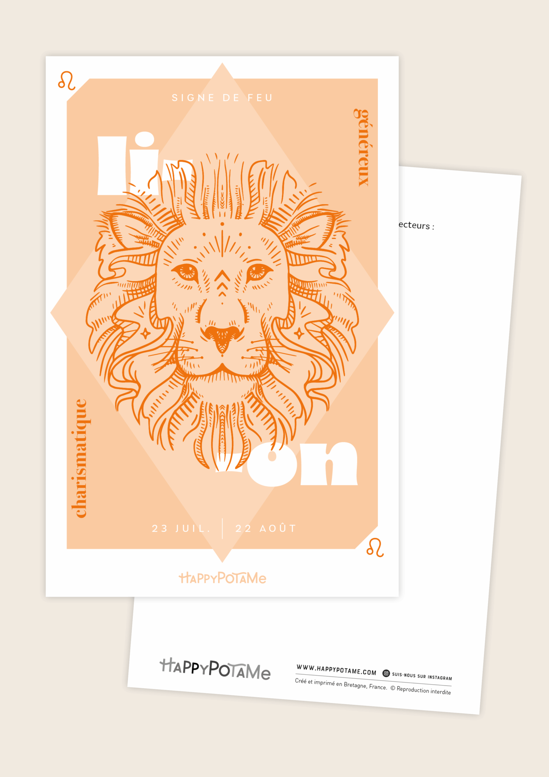 Carte zodiaque Lion