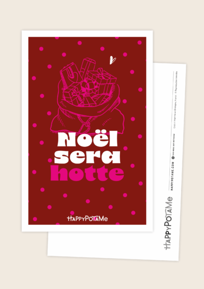 Carte "Noël sera hotte"