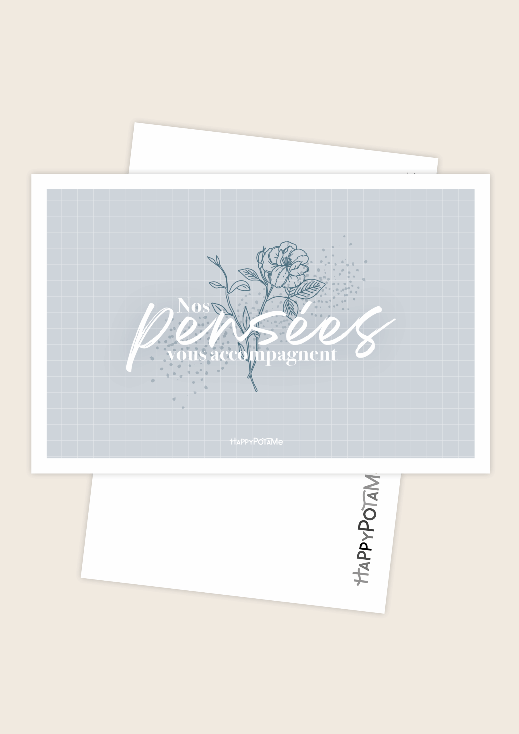 Carte "Nos pensées vous accompagnent"