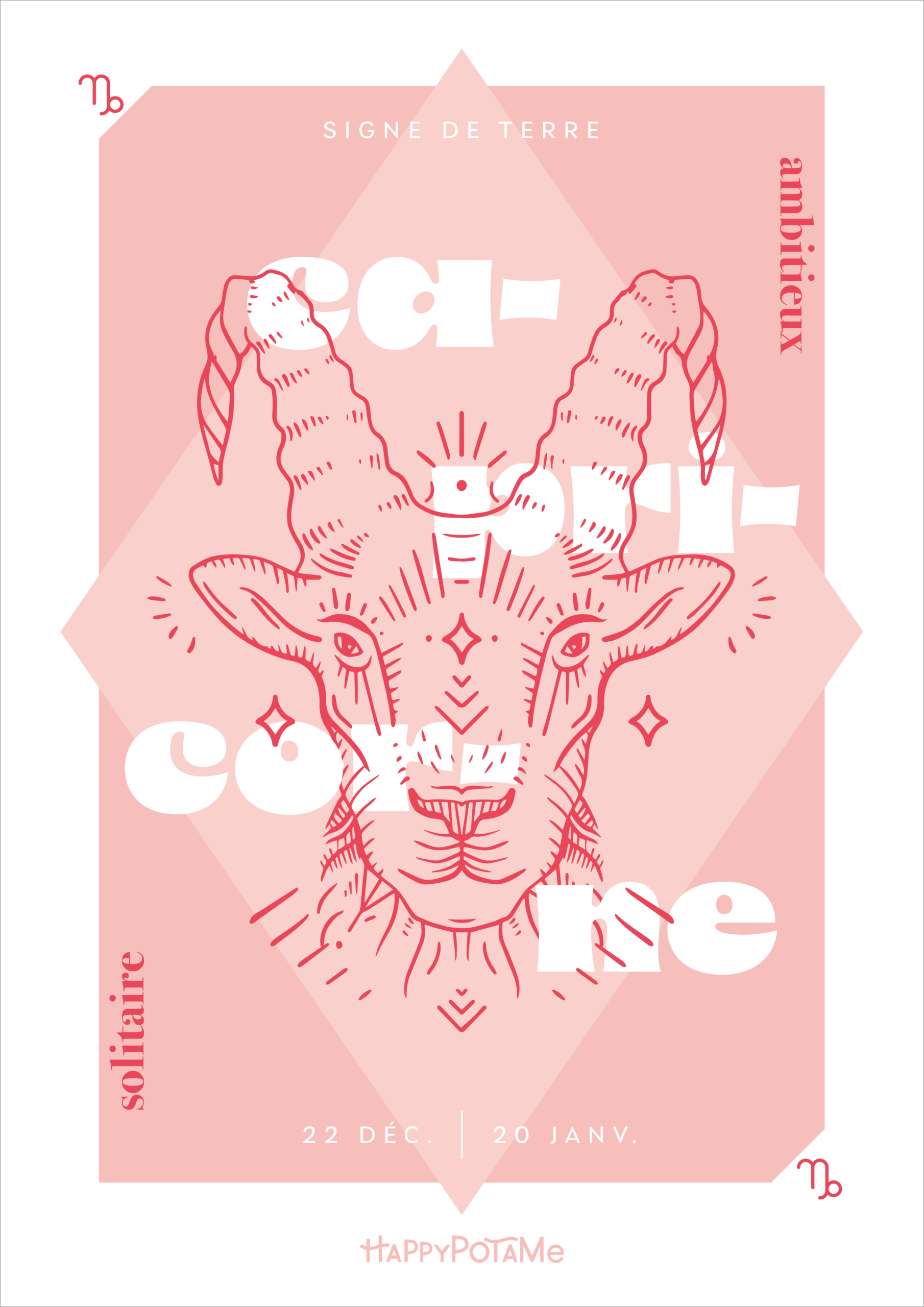 Affiche zodiaque "Capricorne"
