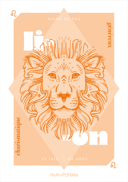 Affiche zodiaque "Lion"