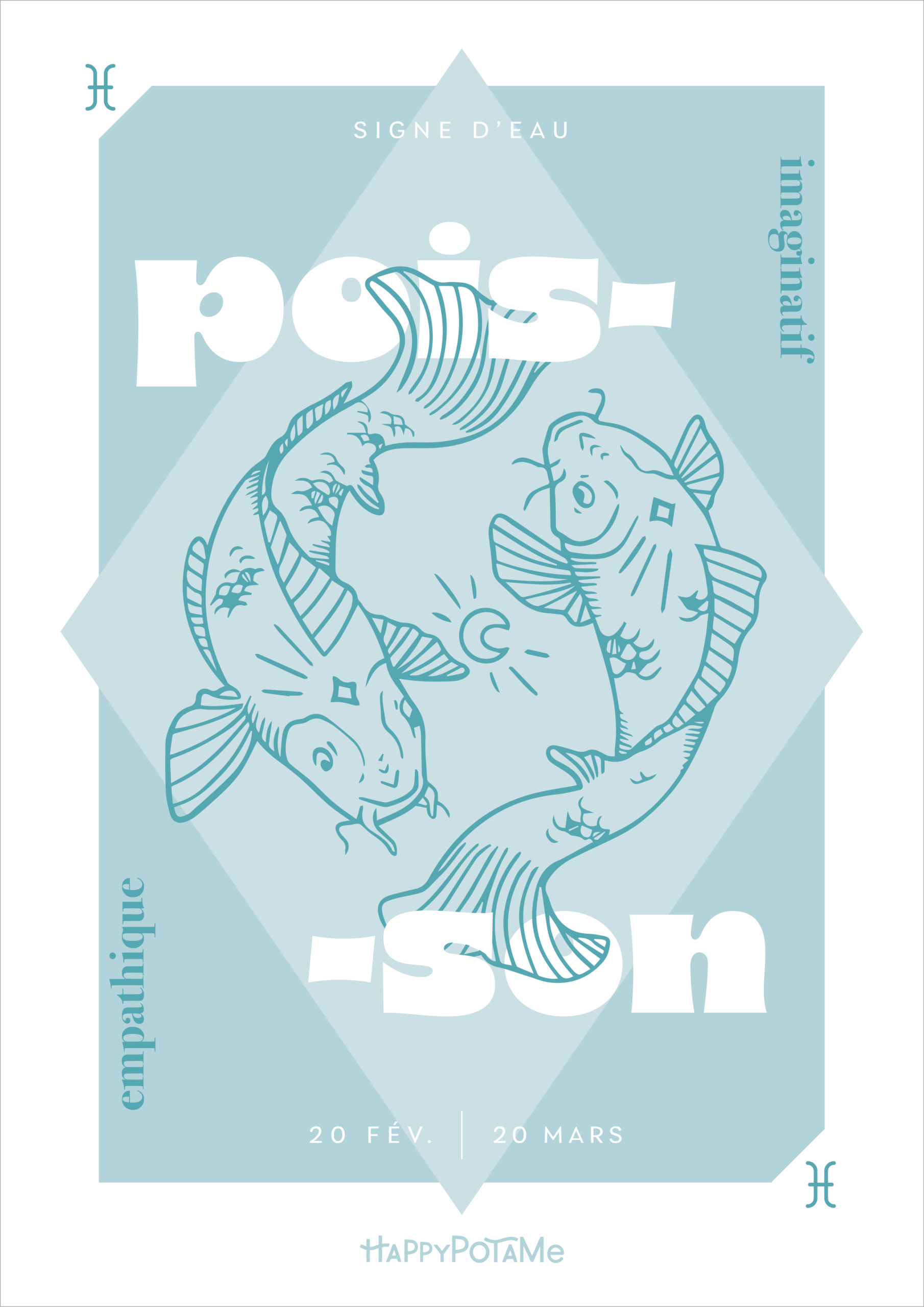 Affiche zodiaque "Poisson"