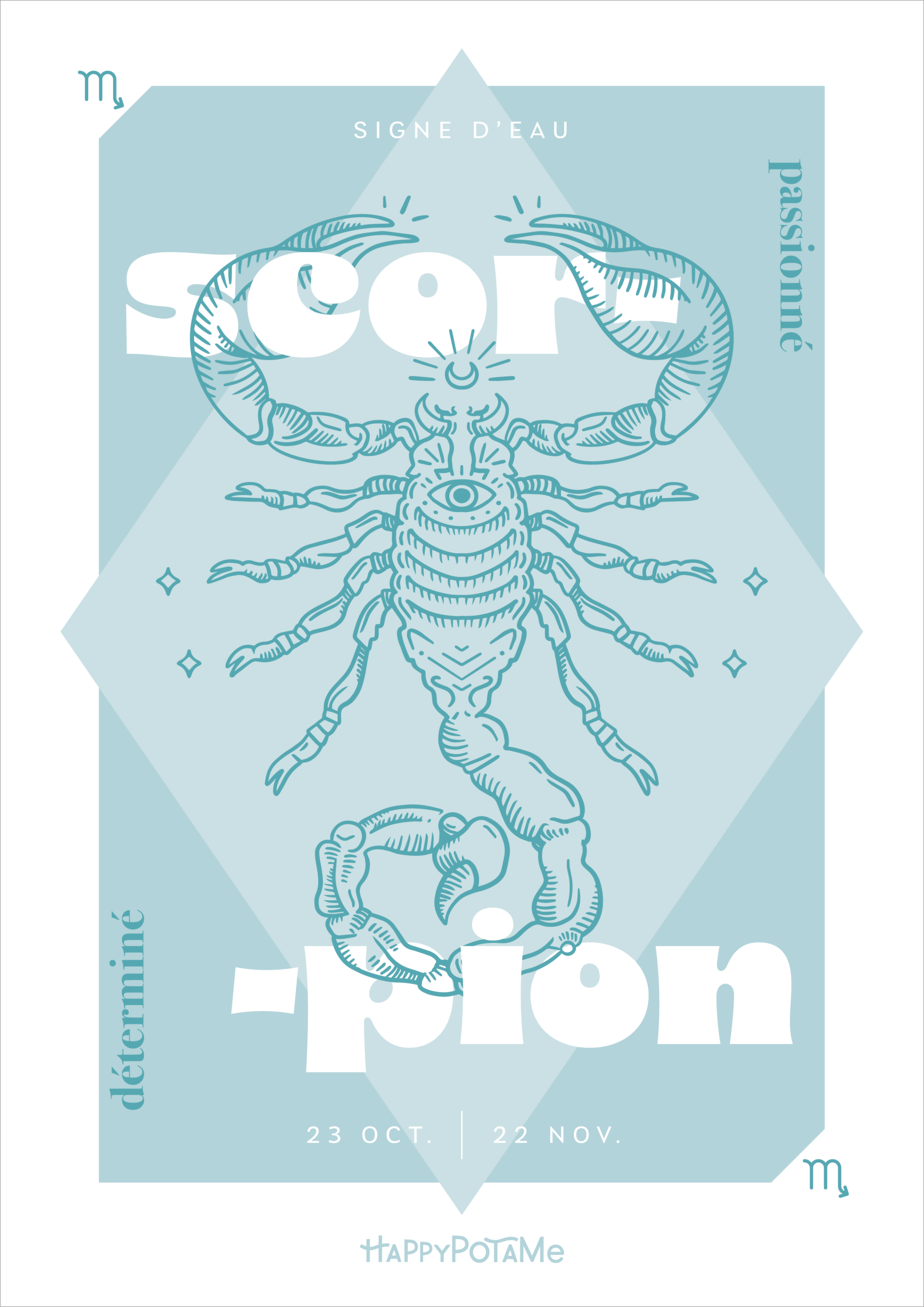 Affiche zodiaque "Scorpion"
