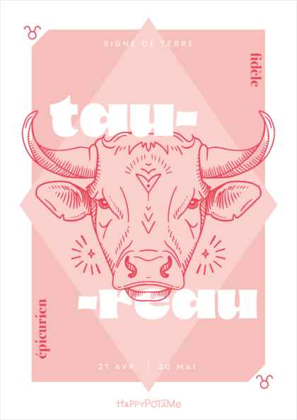 Affiche zodiaque "Taureau"