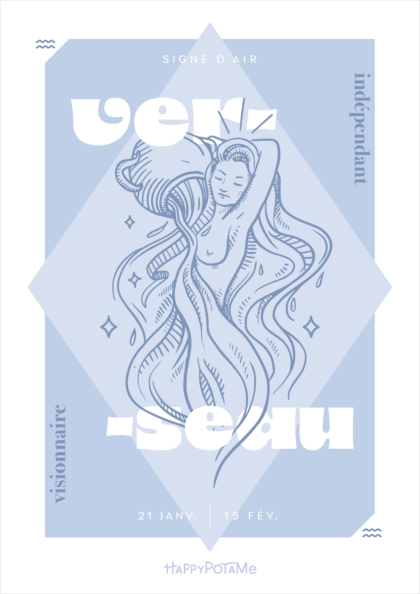 Affiche zodiaque "Verseau"