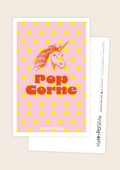 Carte "Pop corne"